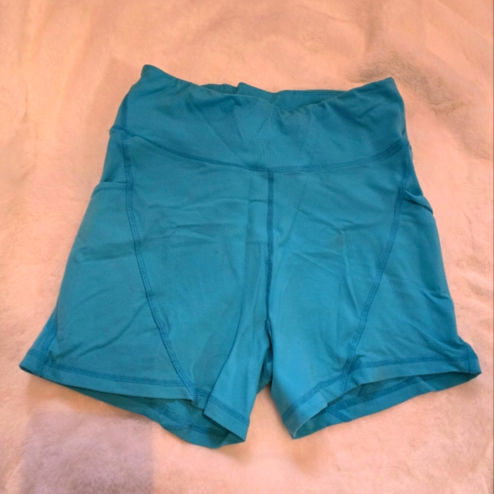 Born Primitive womens high waisted shorts size small bright blue